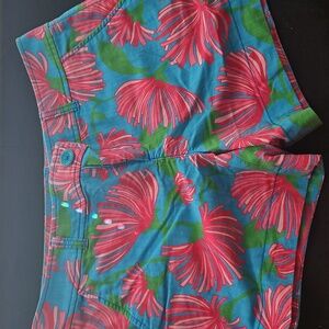 Lilly Pulitzer Blue and Pink Floral Shorts